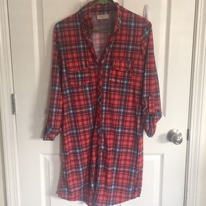 Plaid T-shirt Dress